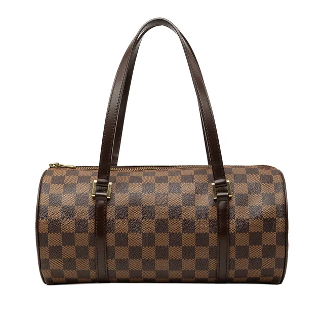Brown Louis Vuitton Damier Ebene Papillon 30 Handbag in Brown Canvas from Designer Revival