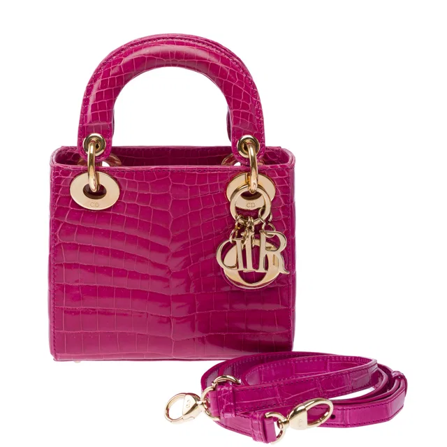 Sac Dior Lady En Crocodile Rose - 103491 Pink in Pink Crocodile from HEWI