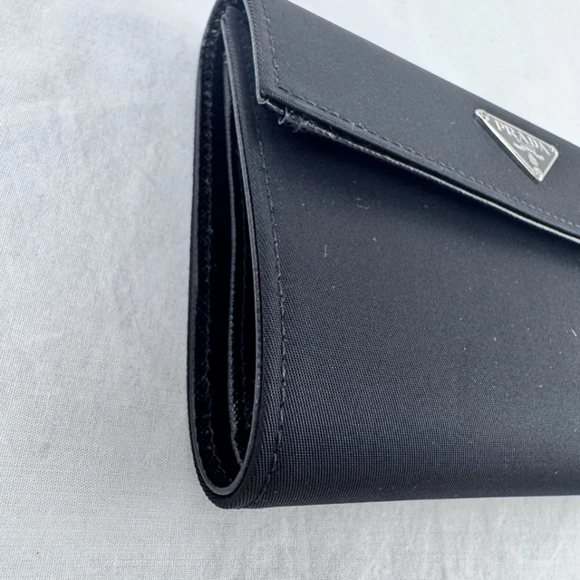 Prada Tessuto Nylon Tri-Fold Flap Wallet in Metal, Nylon, Saffiano Leather, Tessuto, tessuto nylon from Reowned, photo 2 of 5
