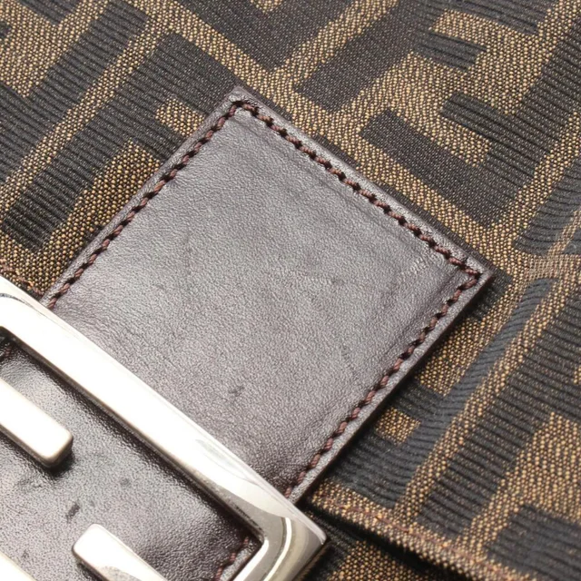 Fendi Zucca Shoulder Bag/Handbag, Canvas And Leather, Women's, Brown in brown|red Canvas from Poshmark, photo 5 of 9