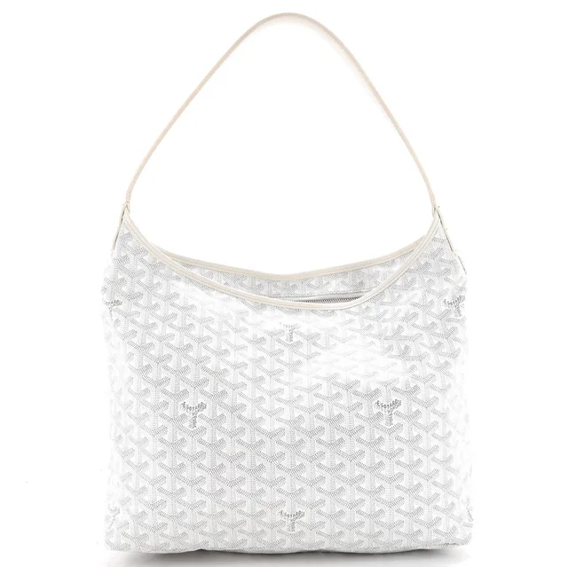 Goyard Boheme Hobo Coated Canvas in white Coated canvas from Rebag