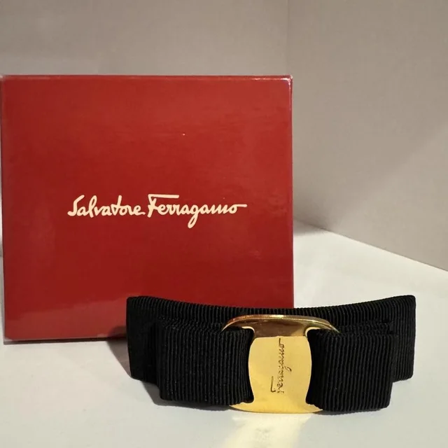 Ferragamo Women's Hair accessory - Black in black from Depop, photo 1 of 1