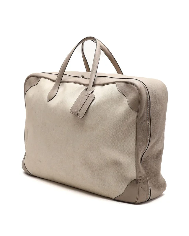 Hermès Toile Victoria de Voyage 60 Travel Bag in Canvas from A Retro Tale
