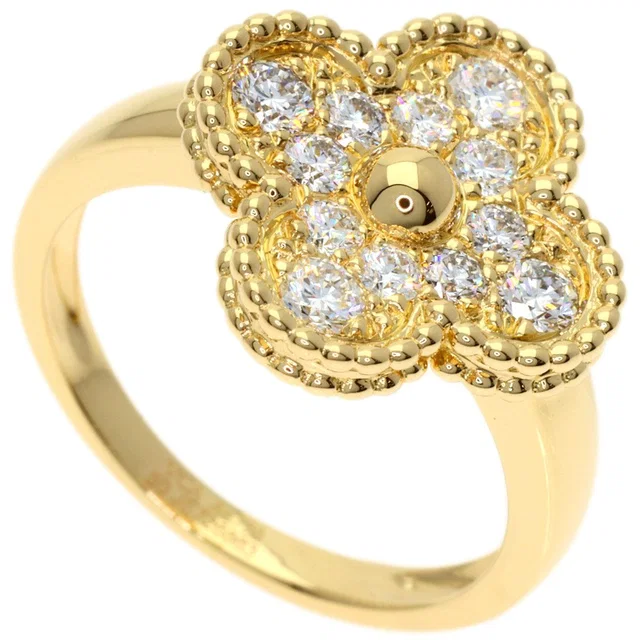 Van Cleef & Arpels Vintage Alhambra Diamond 50 Ring 18K Yellow Gold in Yellow from The Reluxe