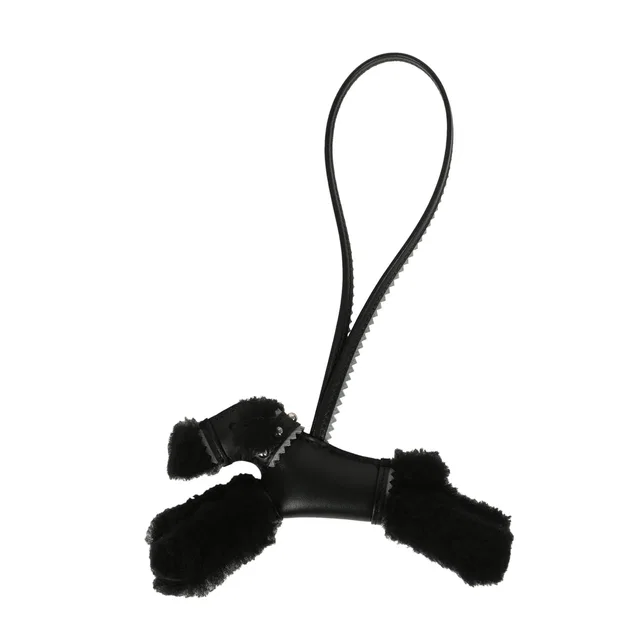 Hermès "Rock" Budy Apic Charm Black, Gris Pantin Milo Lambskin and Merino Wool Palladium Hardware in Black Lambskin from Madison Avenue Couture