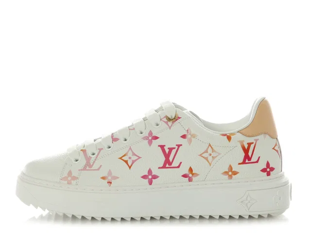 Louis Vuitton White Time Out Sneakers in White Leather from Ann's Fabulous Finds