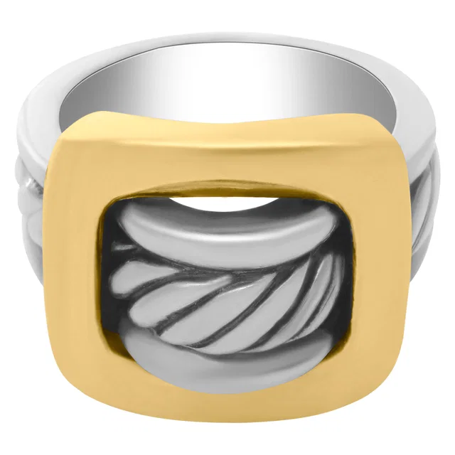 David Yurman Ring In 18k gold & sterling silver in Gold Yellow Gold, Sterling Silver from Gray And Sons