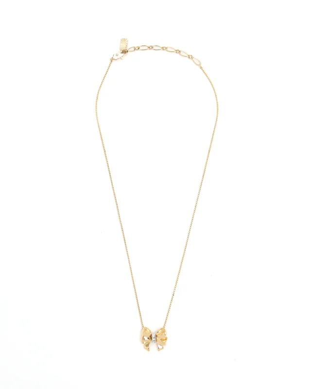 Saint Laurent Bow Necklace from A Retro Tale, photo 2 of 4