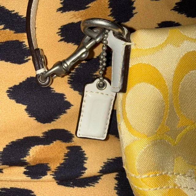 Coach Women's Bag - Yellow/Multi in yellow|multicolor from Depop, photo 3 of 3