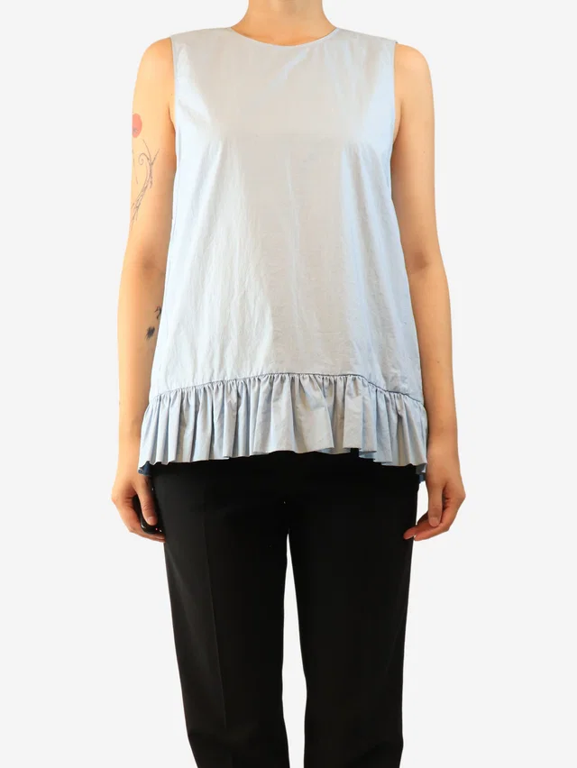 Marni Blue peplum top - size UK 10 in Blue from Sign of the Times
