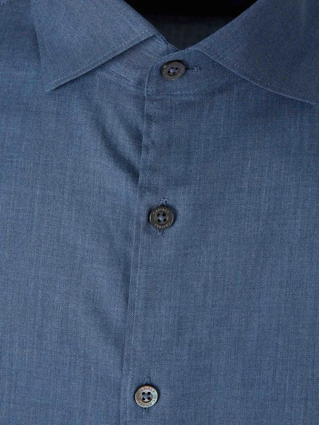 Canali Long Sleeved Plain Shirt, photo 3 of 4 from SENSER