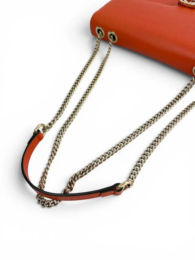 Gucci Interlocking G Shoulder Bag in Orange Leather from Season 2 Consign, photo 6 of 10