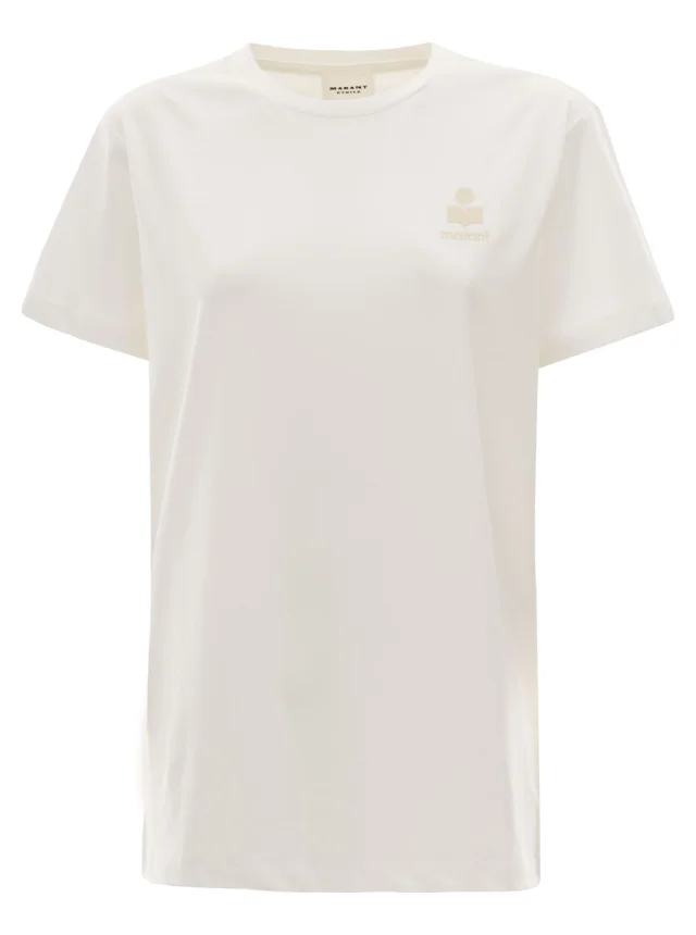 'Aby' White Crewneck T-Shirt with Small Logo Print Woman Isabel Marant Etoile in White from Gaudenzi Boutique, photo 1 of 1