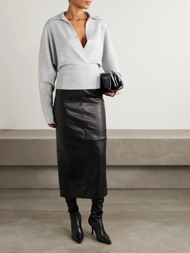 LANVIN Convertible wool-blend sweater in Grey, photo 2 of 2 from NET-A-PORTER (Canada)