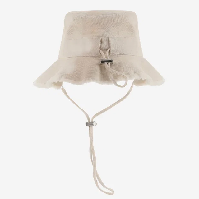 Jacquemus Acu00002ae00014 Bucket Hat — Ivory Cotton in White from HEWI