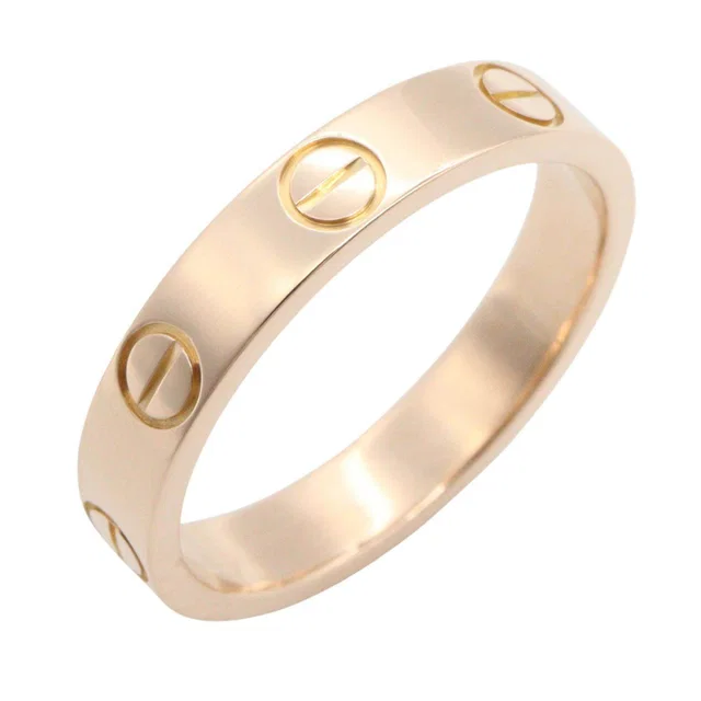 Cartier Mini Love Au750 Pink Gold Ring Size 50 in Pink from LuxUness