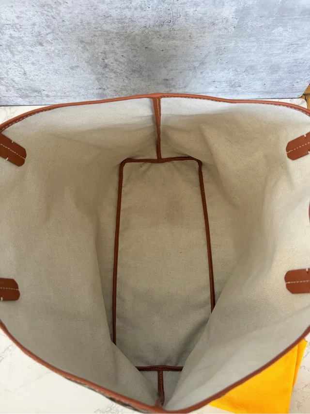 Goyard Brown/Tan Saint Louis Tote With Goyardine Pattern in black|brown|red Canvas from Poshmark, photo 3 of 5
