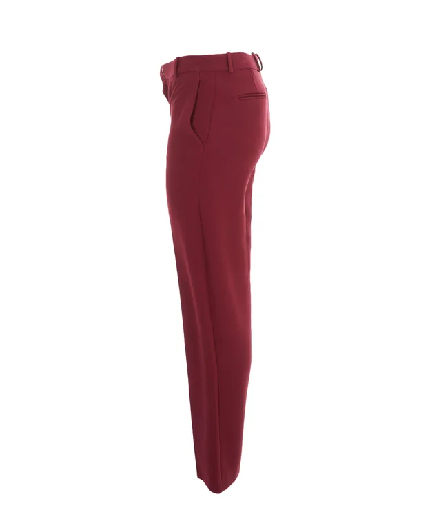 Loro Piana Burgundy Trousers Size 38 in Burgundy Wool from Luxury Promise, photo 2 of 2