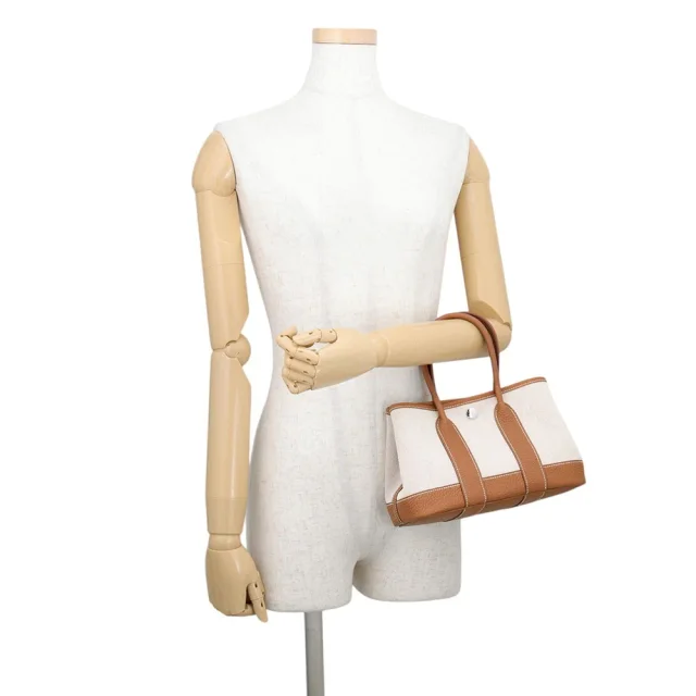 Hermès Neo Garden Gold/Ecru Toile H Negonda Leather Size 23 in Gold Leather from GALLERY RARE, photo 5 of 8