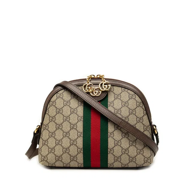 Beige Gucci Small GG Supreme Web Ophidia Dome Crossbody in Beige Coated canvas from Designer Revival, photo 1 of 1