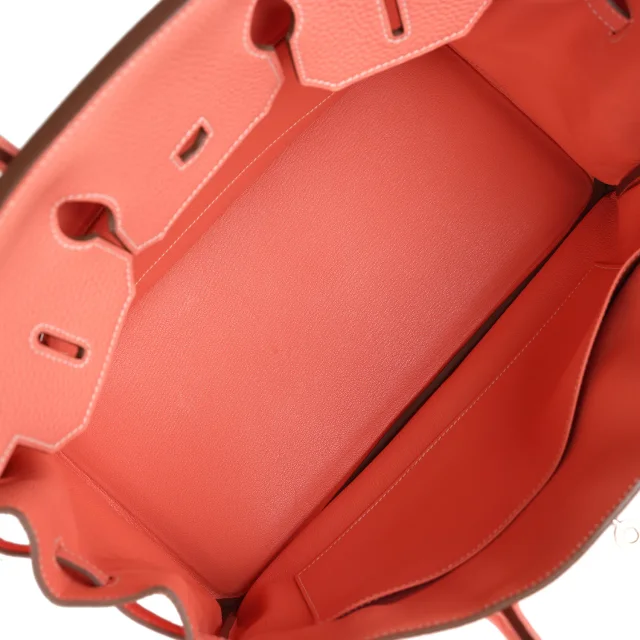 Hermès Birkin 35 Crevette Clemence Palladium Hardware in Clemence leather from Madison Avenue Couture, photo 8 of 9