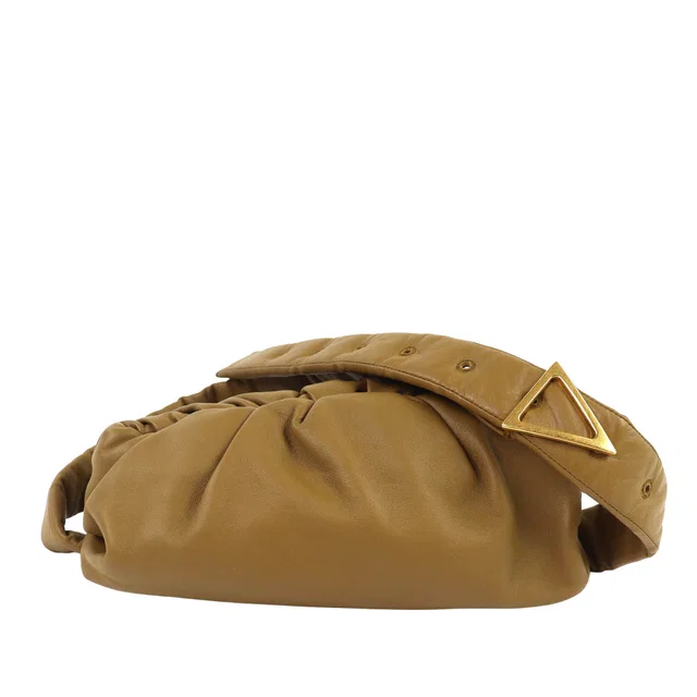 Brown Bottega Veneta Lambskin The Body Pouch Crossbody in Brown Lambskin from Designer Revival