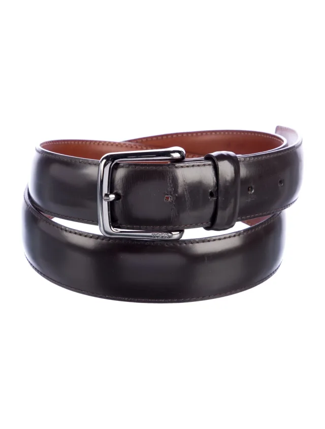 Tod's Leather Waist Belt in brown|red Leather from The RealReal