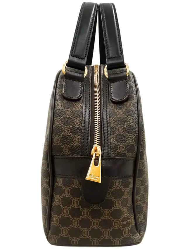 Celine Macadam pattern handbag black/brown from VINTAGE QOO TOKYO, photo 3 of 10