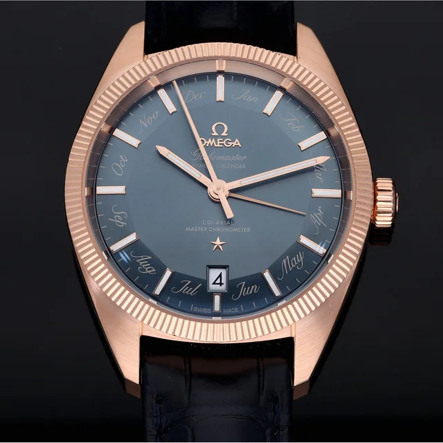 Omega Constellation Globemaster 130.53.41.22.03.001 41mm Rose Gold Watch in Pink Leather from H&T