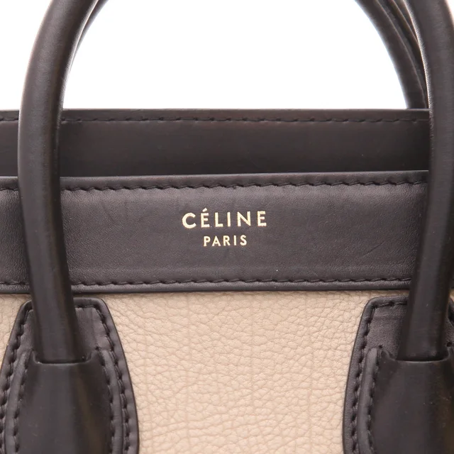 Celine Luggage Nano shoulder bag in Black Calfskin from Collector Square, photo 3 of 4