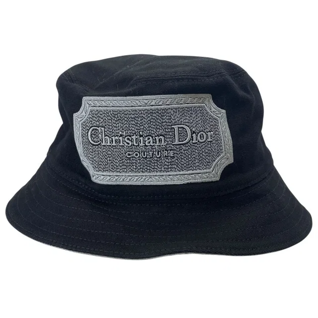 Dior Bucket Hat Bob Logo Black Cotton in Black from The Reluxe