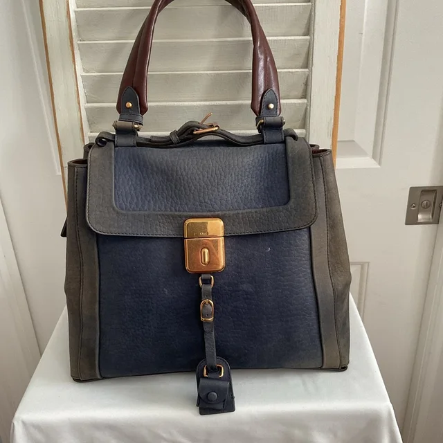 Chloé Nubuck Darla Shoulder Bag in blue|brown|red Suede from Poshmark