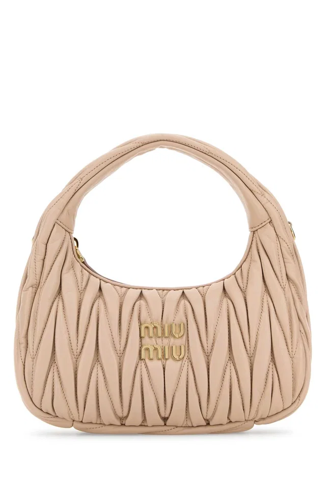 Miu Miu Wander Shoulder Bag — Pink Agnello in Pink Lambskin from HEWI