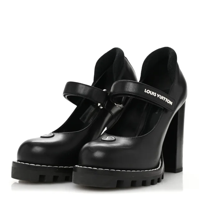 Louis Vuitton Star Trail Ankle Pumps 37 Black in Black Calfskin from FASHIONPHILE, photo 4 of 10