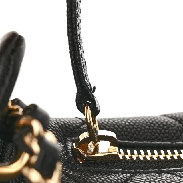 Chanel Caviar Quilted Filigree Waist Bag Black in Black Caviar leather from FASHIONPHILE, photo 13 of 15