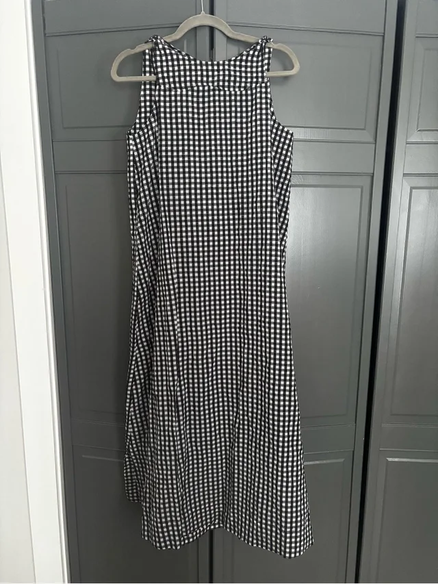 GANNI Black And White Gingham Dress in black|white from Poshmark