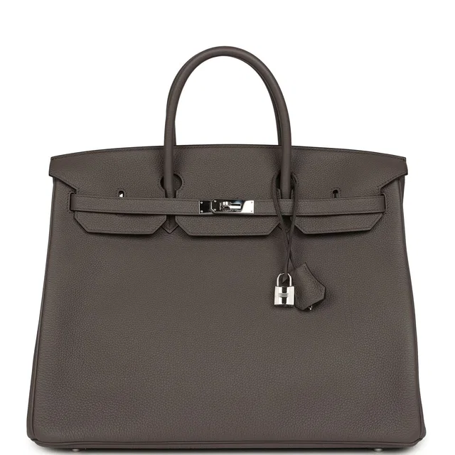 Hermès Birkin 40 Etain Togo Palladium Hardware in Taupe Togo leather from Madison Avenue Couture