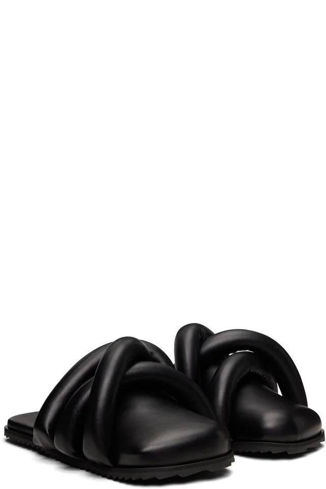 YUME YUME Black Closed Toe Tyre Slide Loafers, photo 4 of 5 from SSENSE