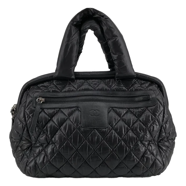 Chanel Coco Cocoon Boston Bag Black in Black Leather from The Reluxe