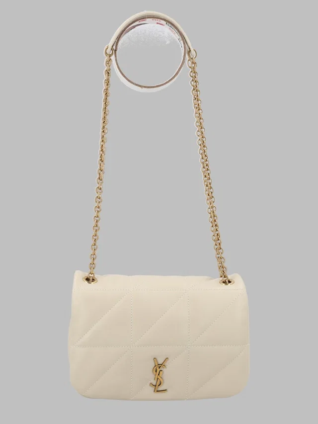 Saint Laurent Shoulder Bag — Ivory Lambskin in White Lambskin from HEWI