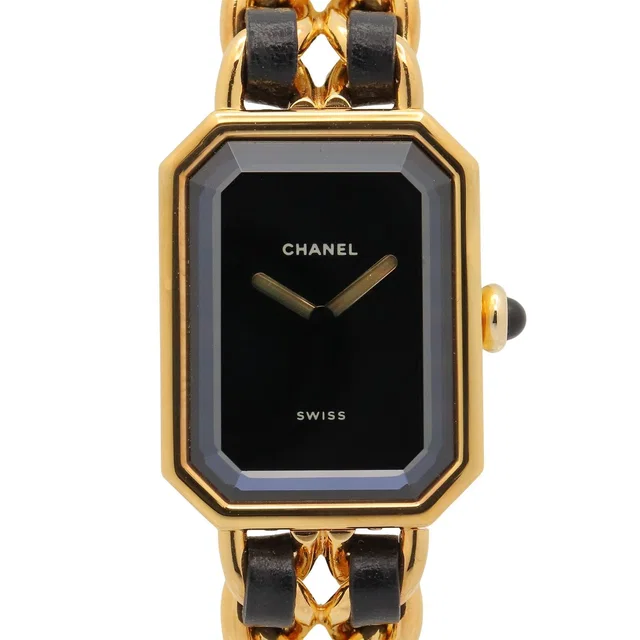 Chanel Watch Premiere M Black Leather in Black Leather from The Reluxe