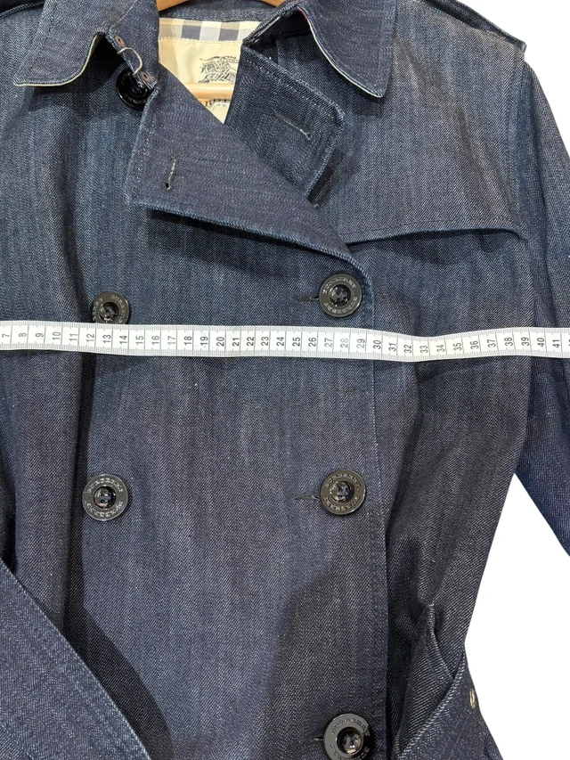 Burberry Trench Coat Short Denim Size 14 in Denim from Luxury Promise, photo 2 of 2