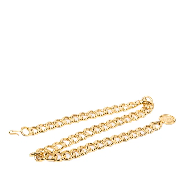Gold Chanel Gold Plated CC Medallion Chain Belt in Gold from Designer Revival