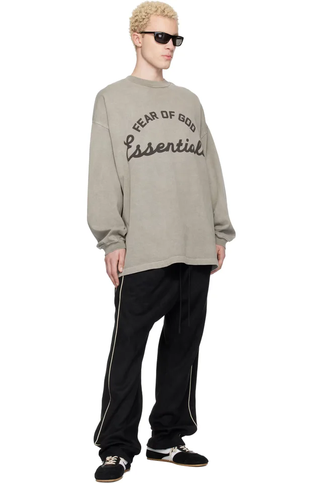 Fear of God ESSENTIALS Taupe Training 90s Long Sleeve T-shirt, photo 4 of 4 from SSENSE