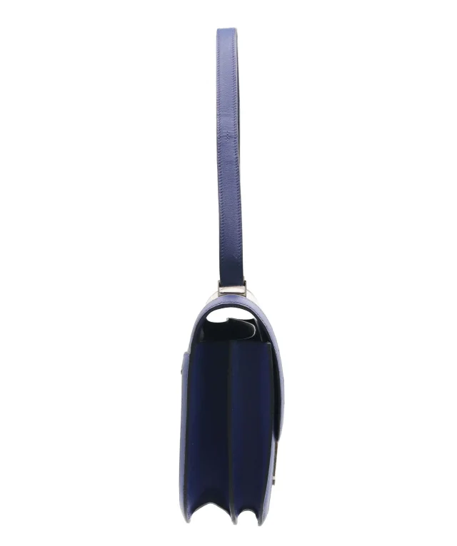 Hermès Constance 24 swift/Toile Black/Blue Saphir SHW in Black Swift leather from Luxury Promise, photo 4 of 11