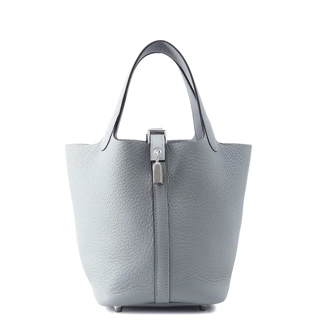 Hermès Picotin Lock Green Pantan Taurillon Clemence Size PM in Green Clemence leather from GALLERY RARE
