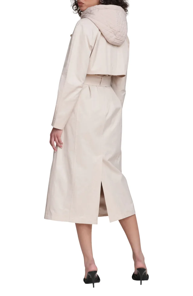 Avec Les Filles Quilted Hoodie Cotton & Nylon Trench Coat, photo 2 of 7 from Nordstrom Rack