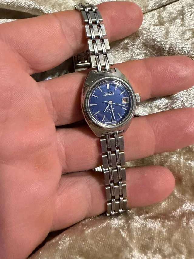 Seiko Vintage Automatic 17 Jewels Hi-Beat Women's Watch Ref. 2205-0449 in blue from Poshmark