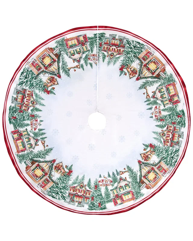 Elrene Home Fashions Storybook Christmas Village Holiday Round Tree Skirt, image 1 of 1 from Rue La La