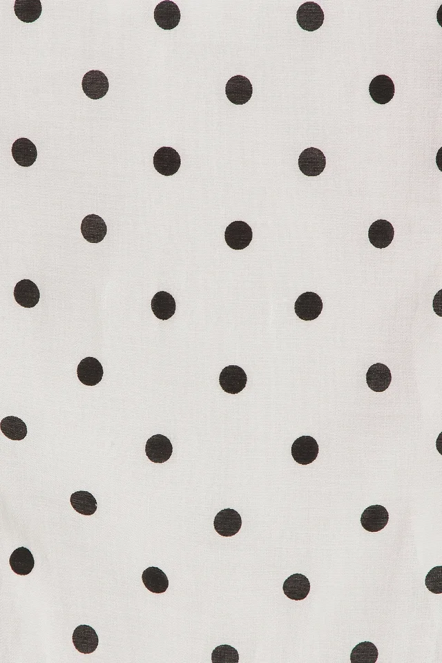 MORE TO COME Celsee Strapless Maxi Dress in White & Black Dot, photo 4 of 4 from REVOLVE (Canada)